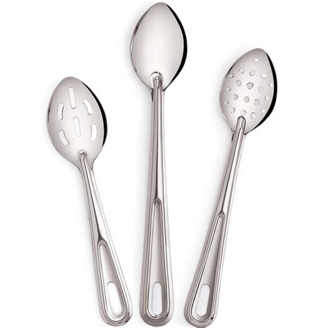 spoon solid slotted and perforated|10.
